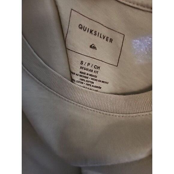NWT Quicksilver Men’s Shirt Logo On Back Island Time Sz S CR5 EXCELLENT - Picture 5 of 5